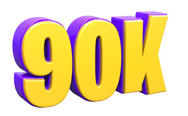 90K Follow Number 3D