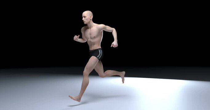 3D representation of a man turning from fat to slim