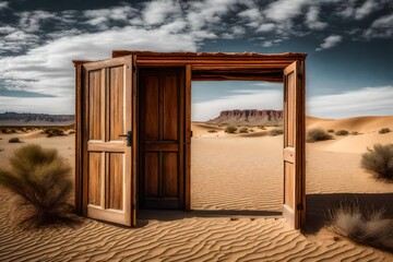 door in desert