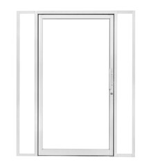 white aluminium door isolated