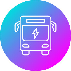 Electric Bus Icon