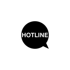 Hotline bubble icon isolated on transparent background