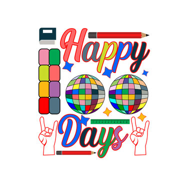 100 Days T shirt, Happy 100 Days