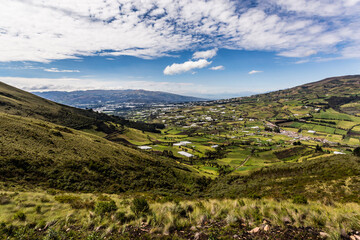 Fototapeta na wymiar Panoramic views from Cusín Hill