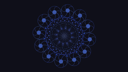 Abstarct spiral mandala style round minimalist creative background.
