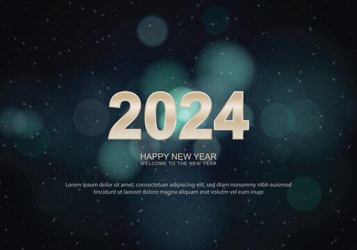 Happy New Year 2024 background.