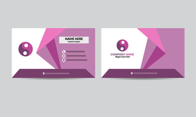 Smooth pink color business card design for company, corporate, business, design farm, businessman, business as well as introduction way with rectangular background