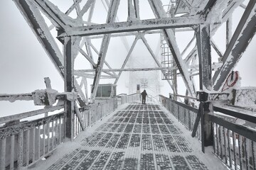 Ski lift station freezing cold