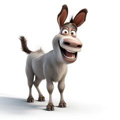 Fototapeta premium donkey isolated on a white