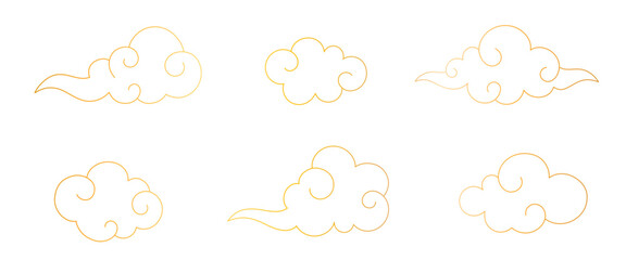 Happy Chinese New Year. Chinese vector lucky clouds. Chinese new year element.