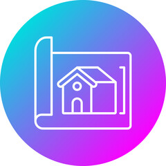 Solar House Plan Icon