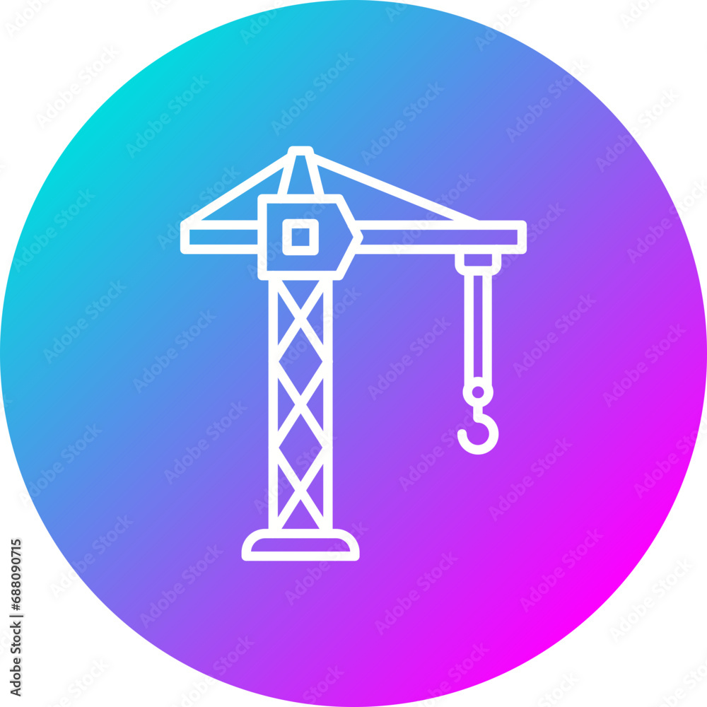 Wall mural Tower Crane Icon