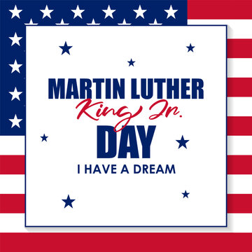 Vector illustration of Martin Luther King Jr Day social media feed template