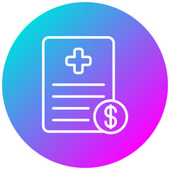 Obraz premium Medical Bill Icon