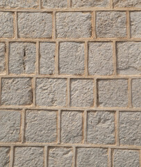 New light stone wall closeup