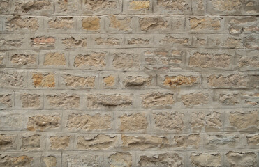 New light stone wall closeup