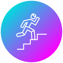 Person Climbing Stairs Icon