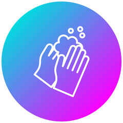 Obraz premium Scrubbing with Hand Icon