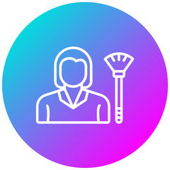 Woman Dusting Icon