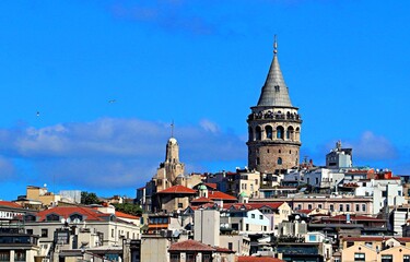 Obraz premium Istanbul, Türkiye view of the old city and Galata Tower