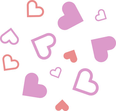 Full stop alphabet heart Valentine love pink letter.