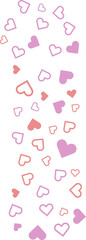 Lowercase l alphabet heart Valentine love pink letter.