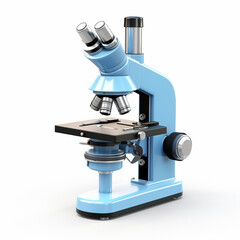 3d microscope isolated on white background