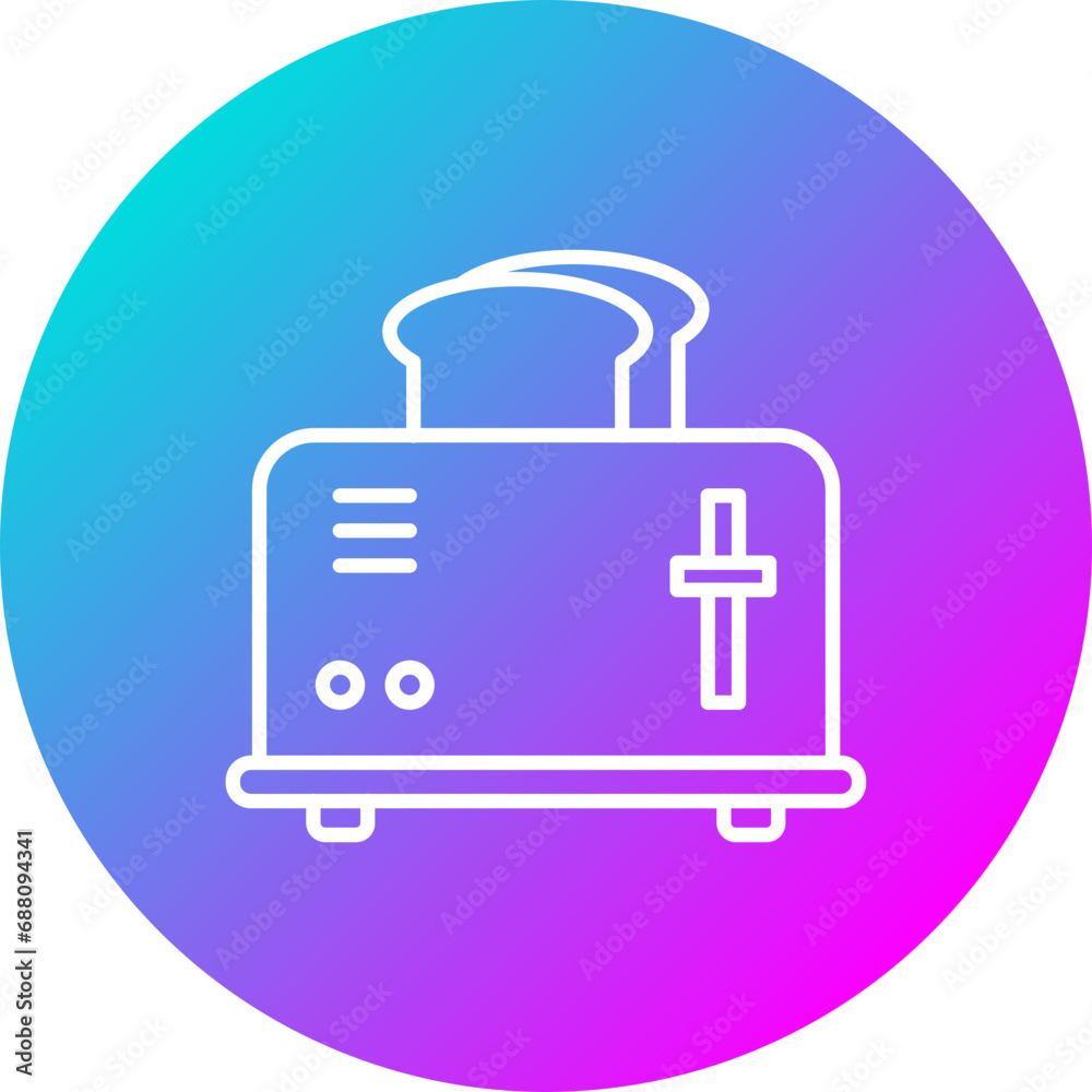 Sticker Toaster Icon