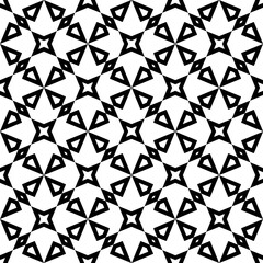 Seamless geometric ornament based on traditional islamic art. Black and white. For fabric,textile,cover,wrapping paper,background.