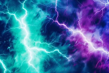 Purple and Green Lightning Background