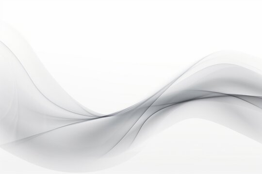 Wave of Smoke Against a White Background