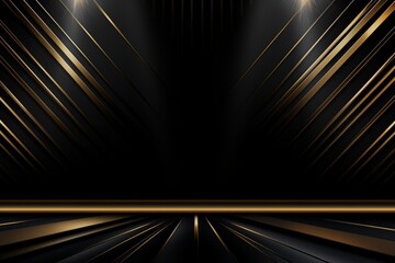 Black and Gold Spotlighted Background