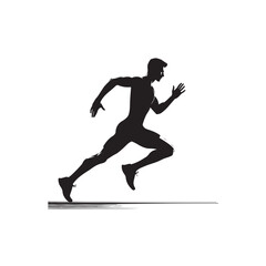 Running Man Silhouette - black vector Running Man Silhouette - sports Silhouette