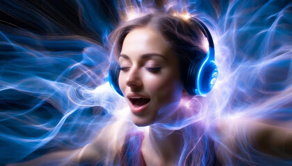 Woman listening to music 1