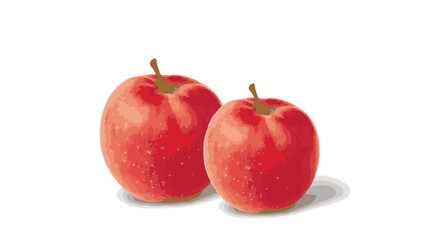 vector apple design with the concept of painting on canvas with oil blur effect