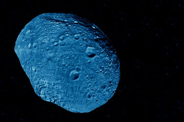 Asteroid on a dark background. Elements of this image furnished by NASA