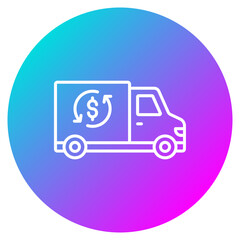 Cash Transfer Vehicle Icon