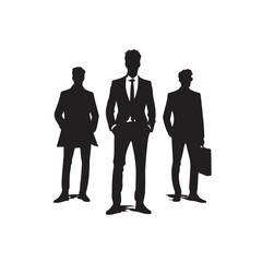 Businessman Silhouette Against Abstract Geometric Patterns Black Vector Businessman Silhouette
