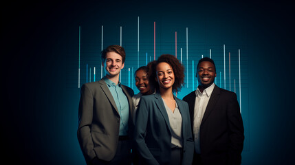 Equipe de jeunes consultants plein d'ambition pour accompagner la transformation de l'entreprise