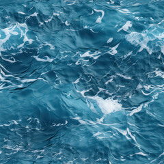 Seamless teal water foam pattern background, ai generative