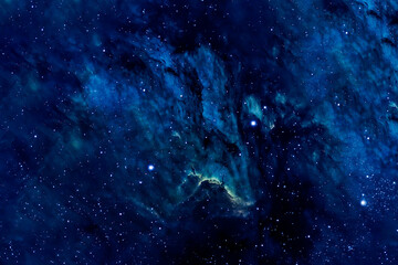 Blue cosmic nebula. Elements of this image furnished by NASA