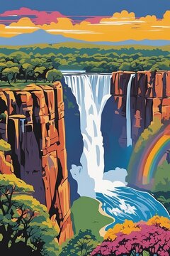 A Colorful Of Victoria Falls Zimbabwe