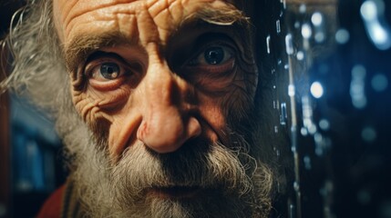 Close-up photo of old man