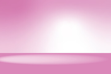 Abstract empty pink studio room background with spotlights for product presentation. Vector illustration