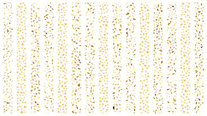 Golden Confetti Background image for Christmas, New year and celebration, transparent background © VectorsDays
