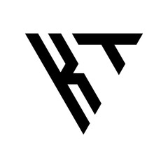 Triangle Letter KT Logo Design