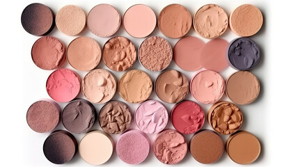 Still life of combination of makeup textures