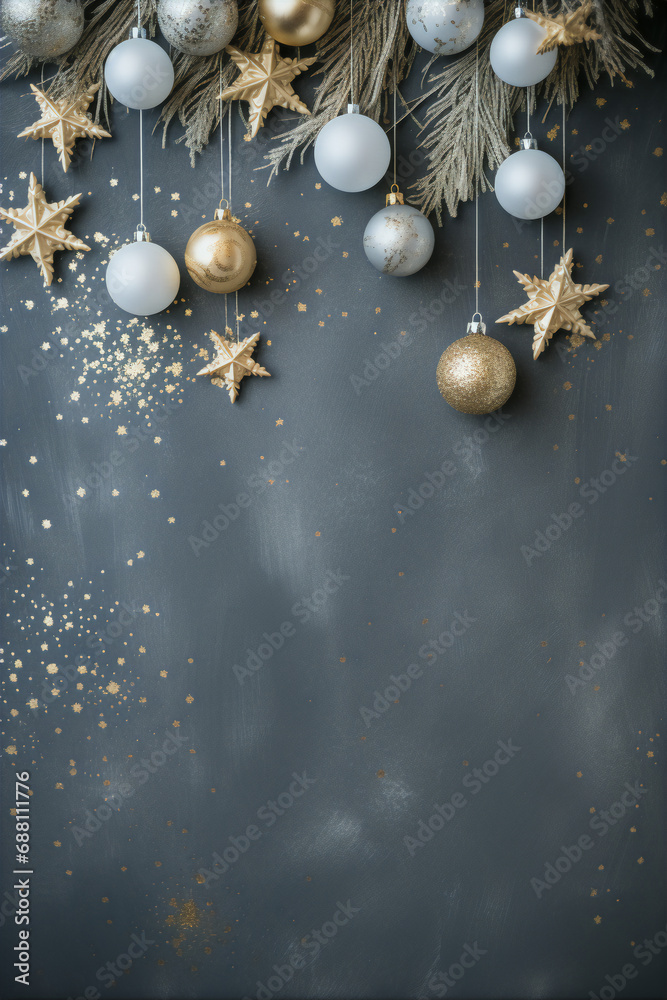 Wall mural merry christmas decoration background wallpaper invitation gift card