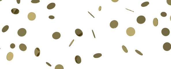 Enchanting Euphoria: Breathtaking 3D Illustration of Enchanting Gold Confetti