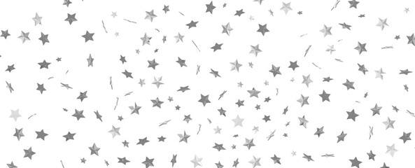 sparkling Christmas confetti falling isolated on white